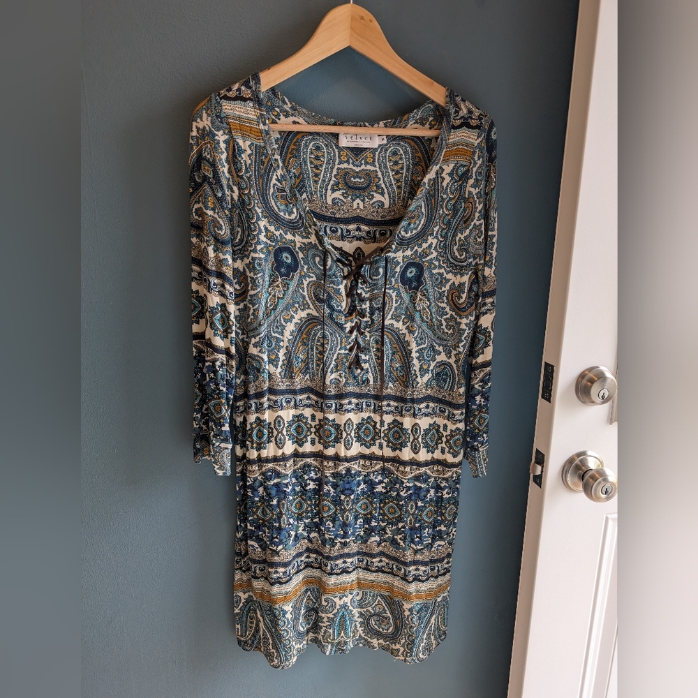 Velvet by Graham & Spencer Paisley Print Dress